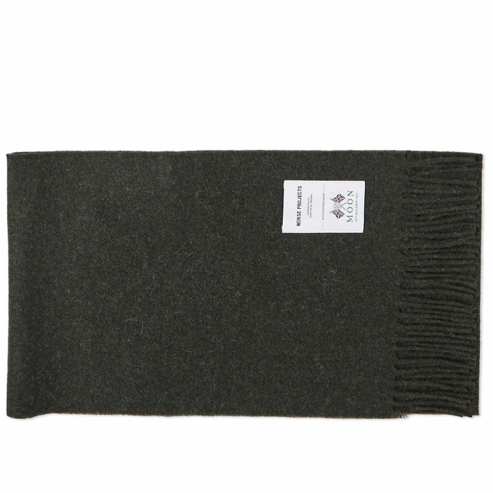 Photo: Norse Projects Men's Moon Lambswool Scarf in Beech Green