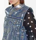 Ganni - Metallic denim vest