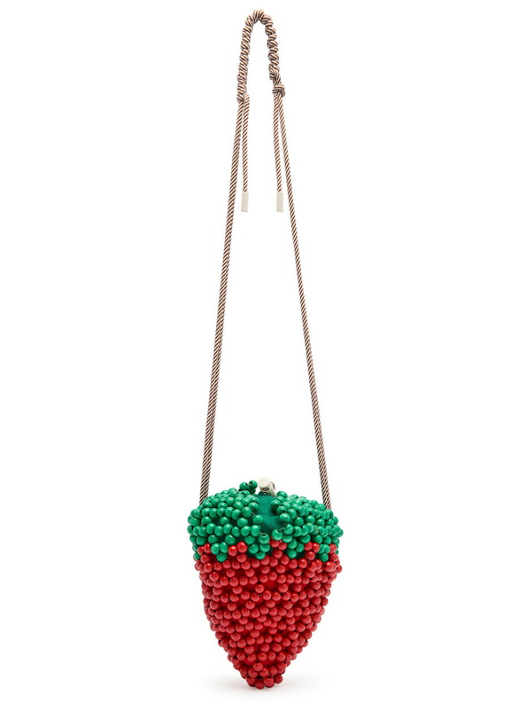Photo: Alemais Strawberry Mini Bead Cross-body bag - Red - One Size