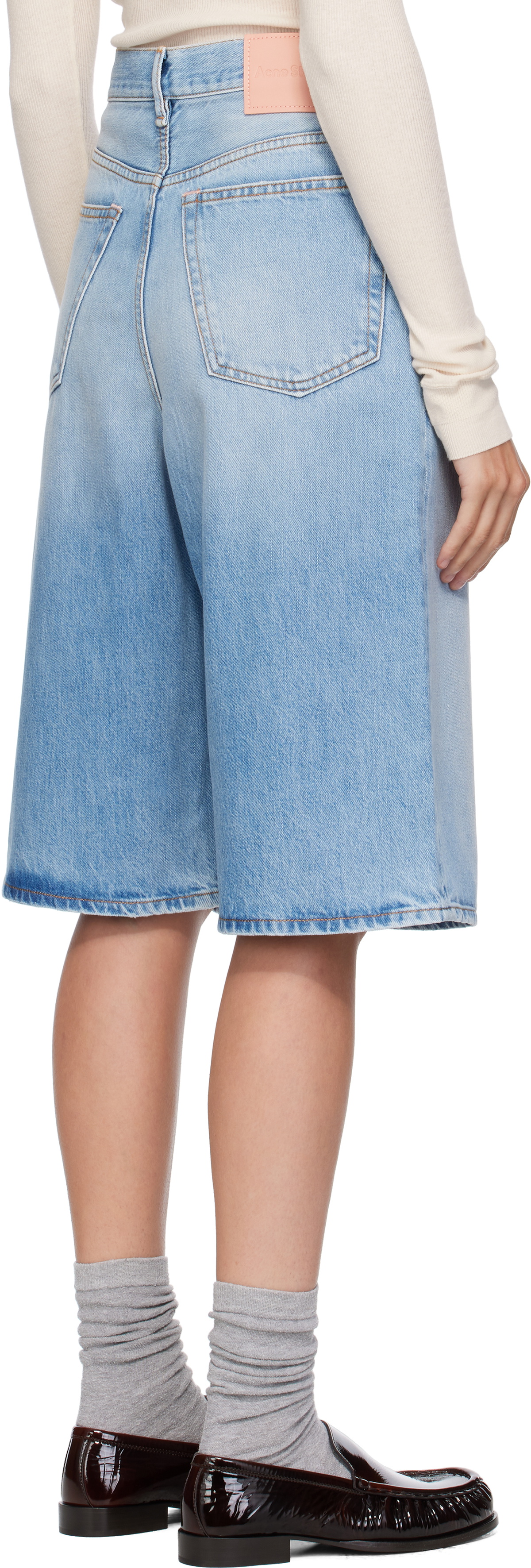Acne Studios Blue Loose-Fit Denim Shorts