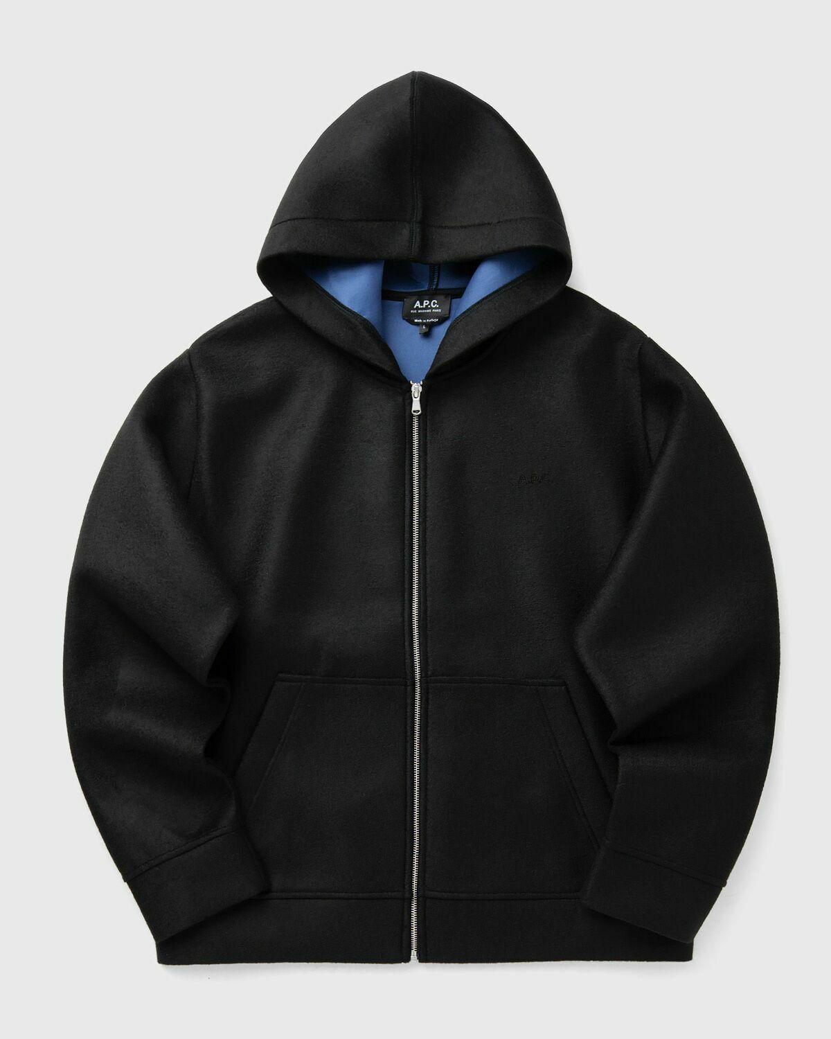 A.P.C. ALVIN SWEAT JACKET Black Mens Bomber Jacket