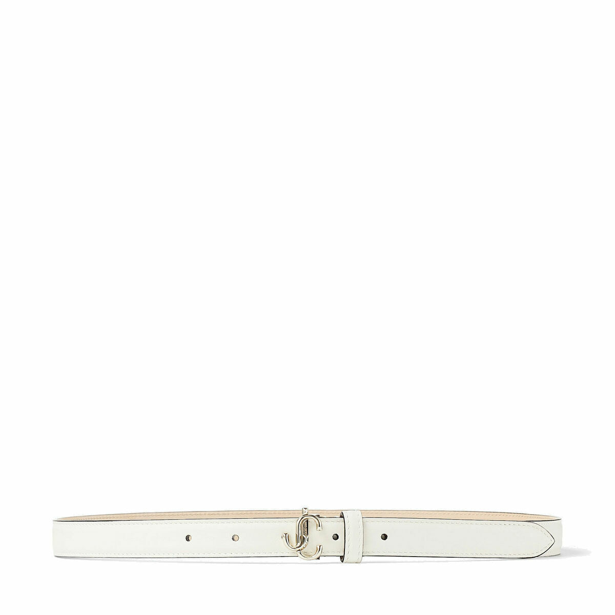 Jimmy Choo Mini Helina Metallic Belt MINI HELINA | Latte Smooth Leather Mini Belt | Autumn  main image 2
