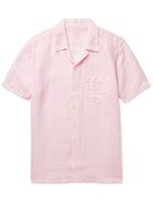 120% - Camp-Collar Linen Shirt - Pink