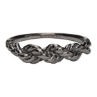 Givenchy Black Braided Ring