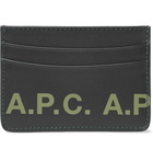 A.P.C. - Andre Logo-Print Leather Cardholder - Dark green