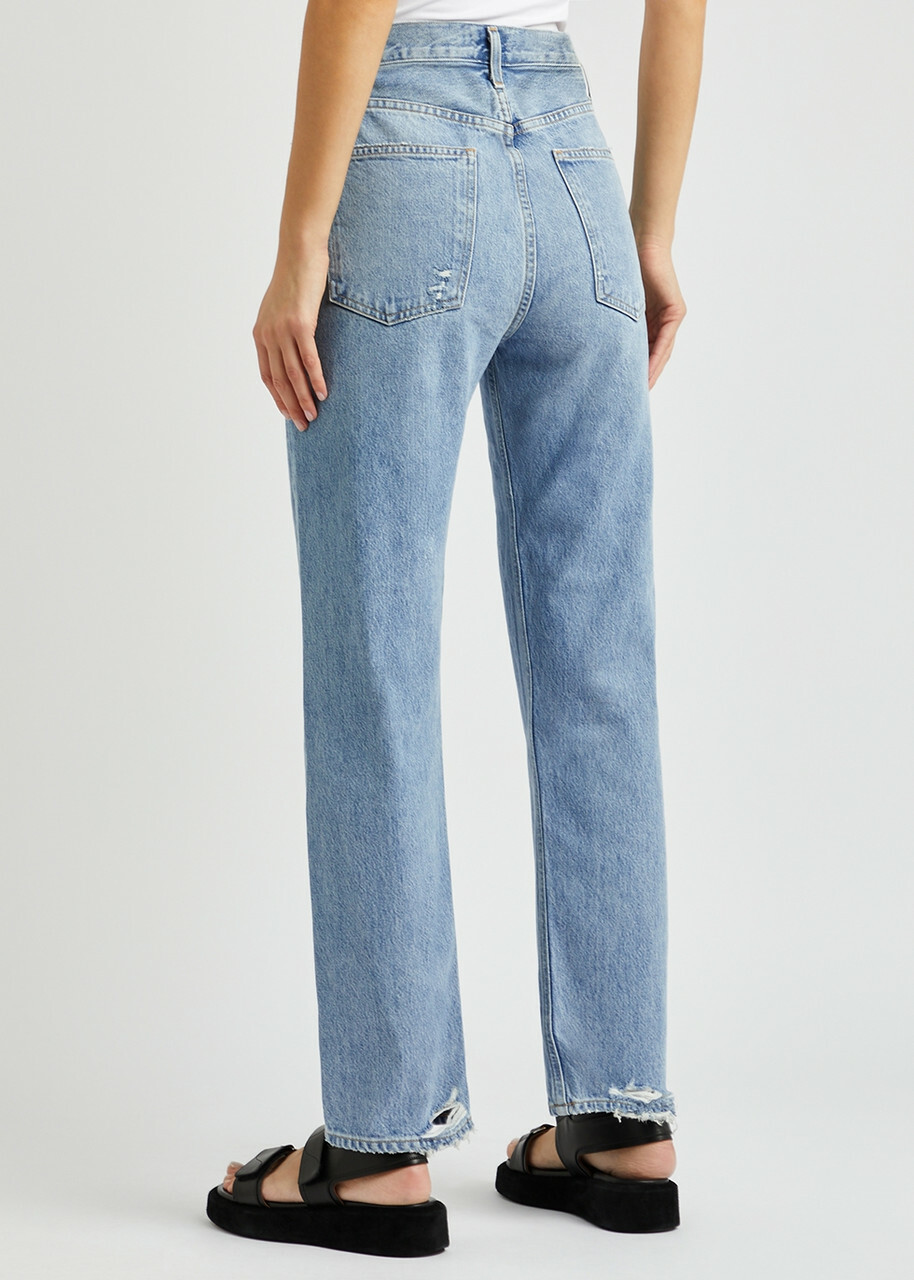 Agolde 90's Pinch Waist Straight-leg Jeans Light Blue AGOLDE