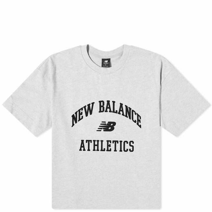 Photo: New Balance Women's Athletics Varsity Boxy T-Shirt in Athletic Grey