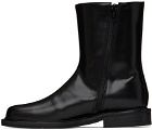 LE17SEPTEMBRE Black Leather Ankle Boots