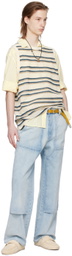 AFTER PRAY Blue Wide Jeans