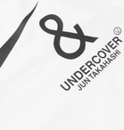 Nike - Undercover Logo-Print Mesh-Panelled Jersey Hoodie - White