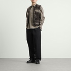 Universal Works Men's Cloud Camo Knit Zip Gilet in Brown