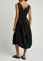 High Divine Satin Midi Dress Black