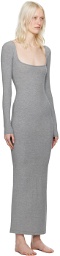 SKIMS Gray Soft Lounge Long Sleeve Maxi Dress