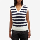 Moncler Women's Striped Knit Vest in Multi