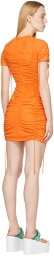 Stella McCartney Orange Ruched Bodycon Short Dress