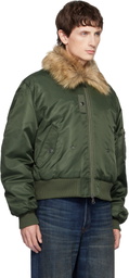 Andersson Bell Khaki Fur Collar MA-1 Bomber Jacket