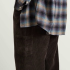 FrizmWORKS Men's Corduroy Wide One Tuck Pants in Charcoal