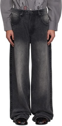 Glass Cypress Black Oversized Jeans