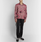 Stüssy - Camp-Collar Printed Cotton-Flannel Shirt - Pink