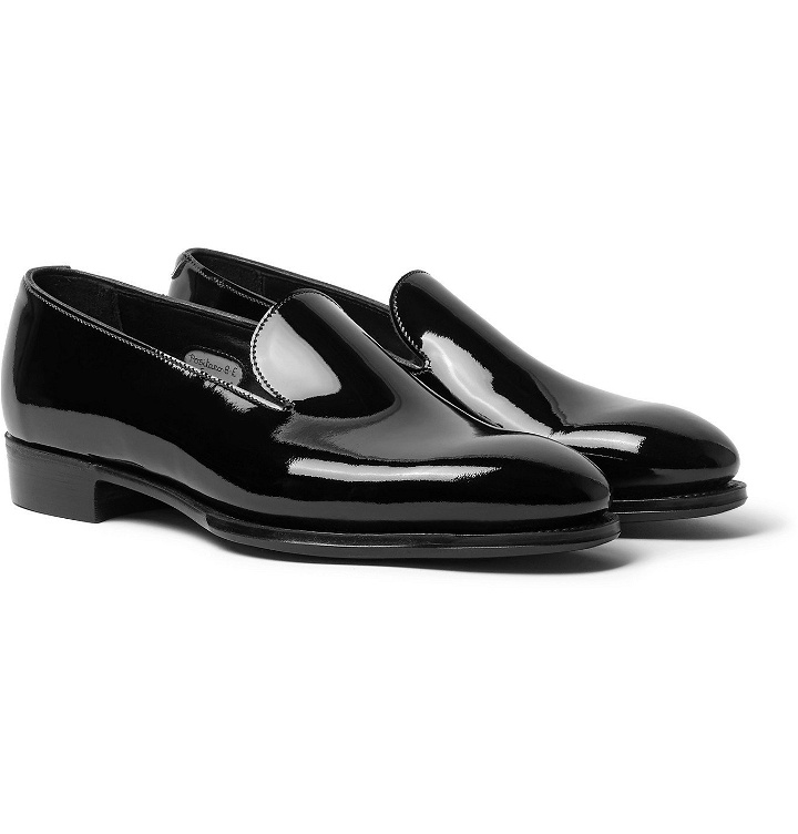 Photo: George Cleverley - Positano Waxed-Cotton Loafers - Black