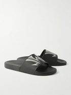 JW Anderson - Logo-Print Leather Slides - Black