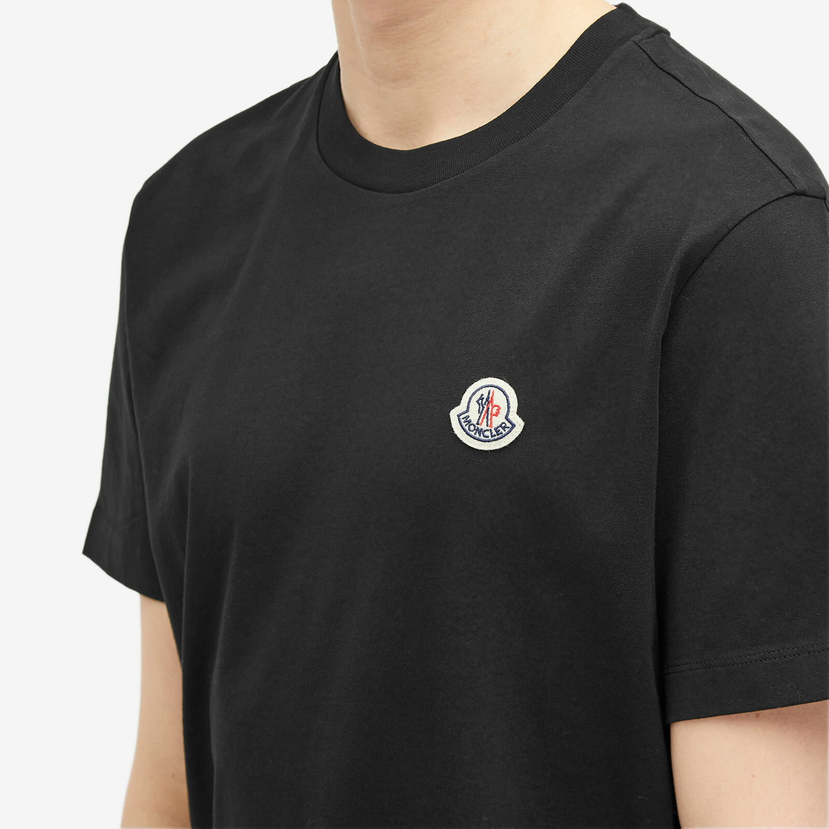 Moncler Men's Logo Badge T-Shirt in Black Moncler