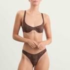 Fruity Booty Women's Leopard Thong in Brown