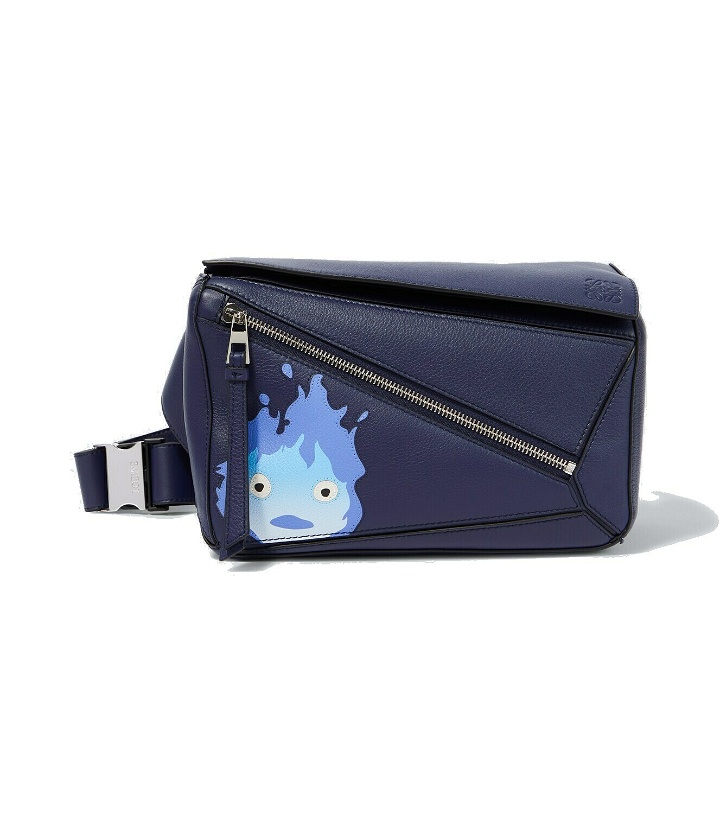 Photo: Loewe x Howl's Moving Castle Calcifer Puzzle Small leather belt bag