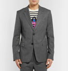 AMI - Grey Slim-Fit Mélange Virgin Wool Suit Jacket - Gray