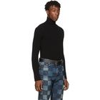 Balenciaga Black Cashmere Ribbed Turtleneck