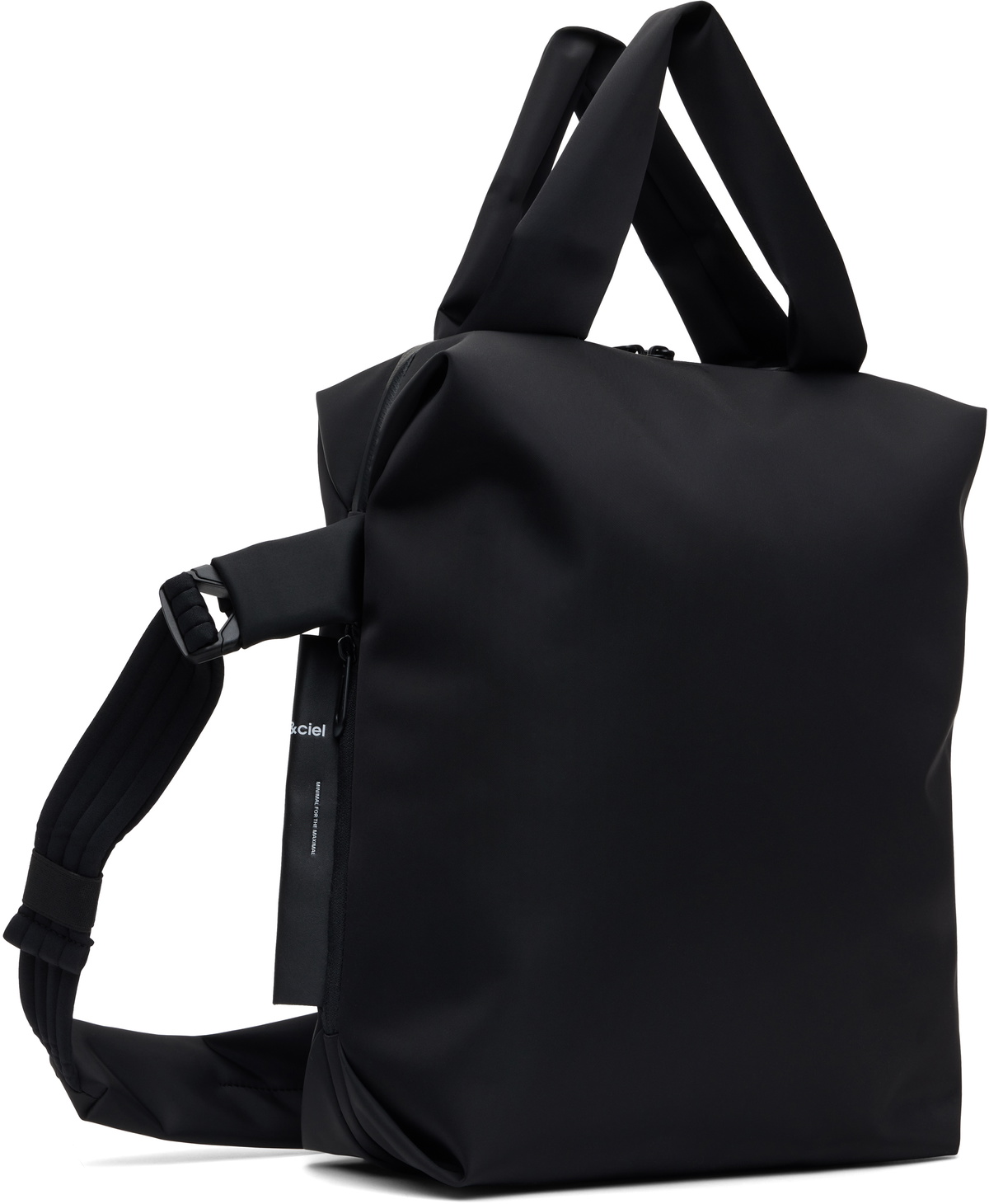Côte&Ciel Black Rour Sleek Backpack