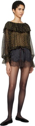 Bode Black Stadium Dot Blouse