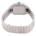 Cartier Santos Small Model Silver Sunray Dial Unisex Watch W2SA0033