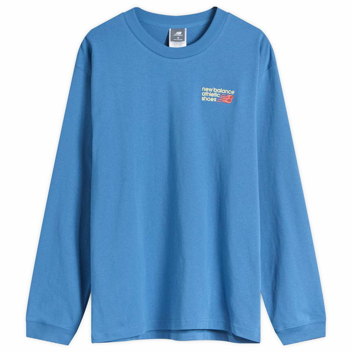 Photo: New Balance Athletics Premium Logo Long Sleeve in Sea Stone