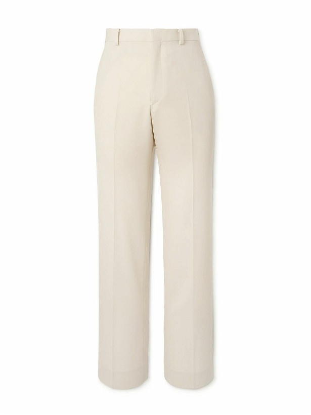Photo: Auralee - Slim-Fit Straight-Leg Pleated Wool Suit Trousers - Neutrals