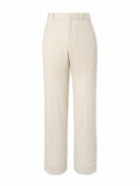 Auralee - Slim-Fit Straight-Leg Pleated Wool Suit Trousers - Neutrals