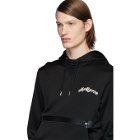 Alexander McQueen Black Embroidered Logo Hoodie