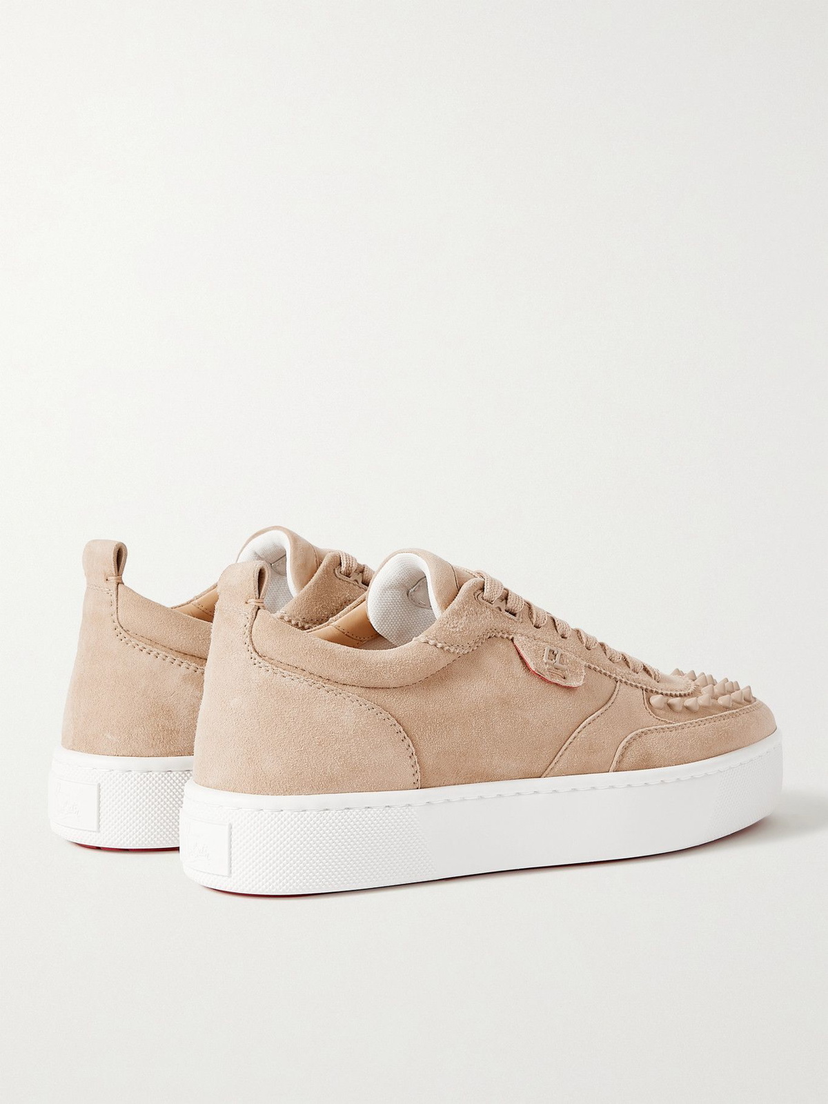 Happyrui Suede Low Top Sneakers in Beige - Christian Louboutin