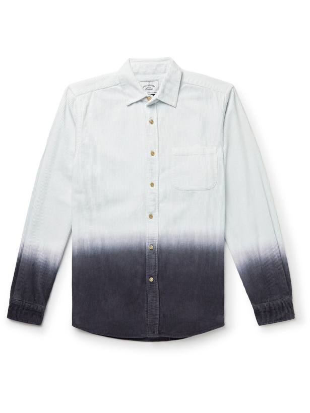 Photo: Portuguese Flannel - Dip-Dyed Cotton-Corduroy Shirt - Blue