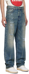 Rhude Indigo Wide-Leg Jeans