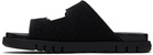 Ferragamo Black Double-Strap Sandals