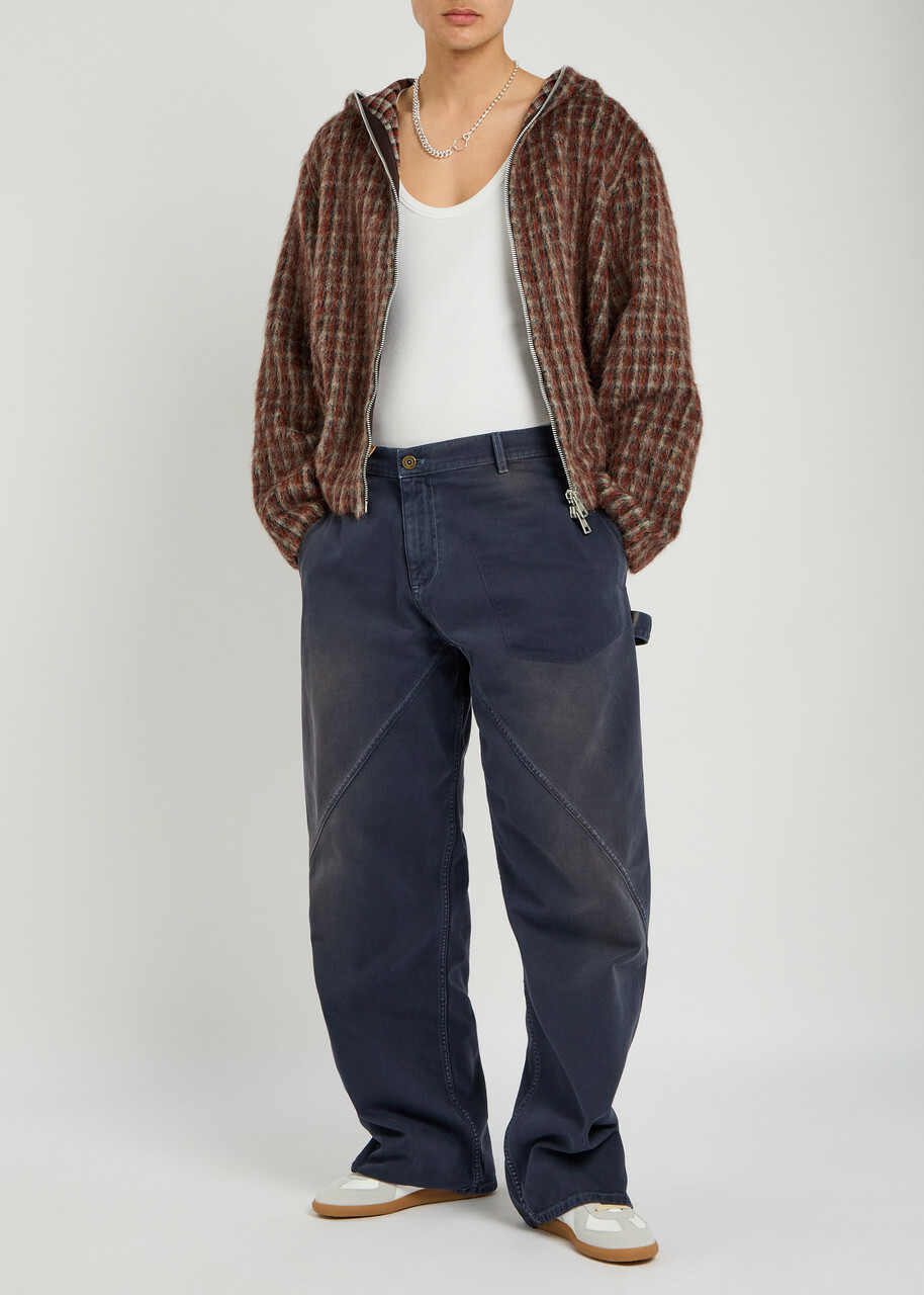 JW Anderson Twisted Workwear Straight-leg Denim Jeans Navy