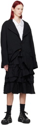 Black Comme des Garçons Black Tiered Midi Skirt