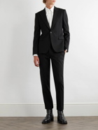 Alexander McQueen - Slim-Fit Pleated Wool-Twill Trousers - Black