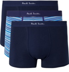 Paul Smith - Three-Pack Stretch-Cotton Boxer Briefs - Blue