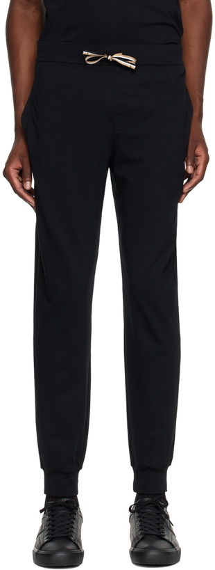 Photo: BOSS Black Printed Logo Sweatpants