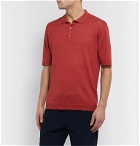 Altea - Linen Polo Shirt - Orange