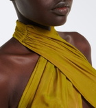 Retrofête Fable halterneck chiffon crop top