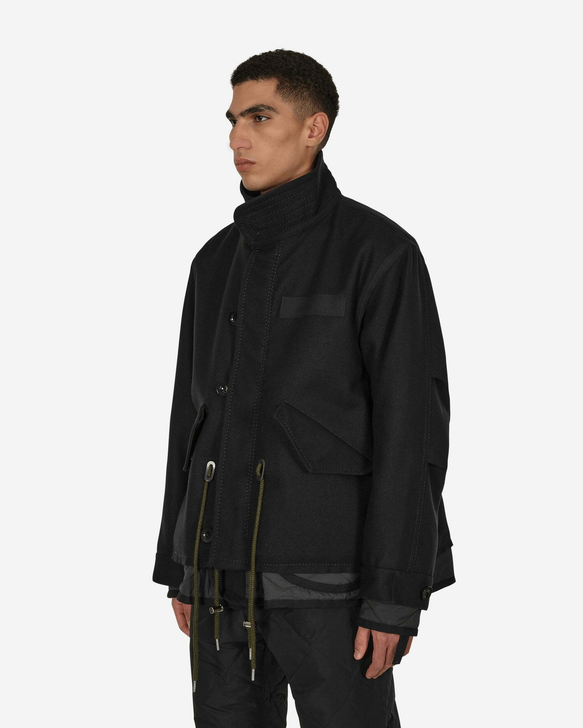 Wool Melton Jacket Sacai