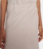 Brunello Cucinelli Linen midi skirt
